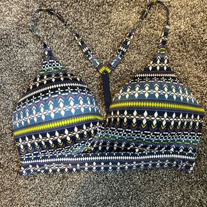 Colorful Geometric Print lounge bra